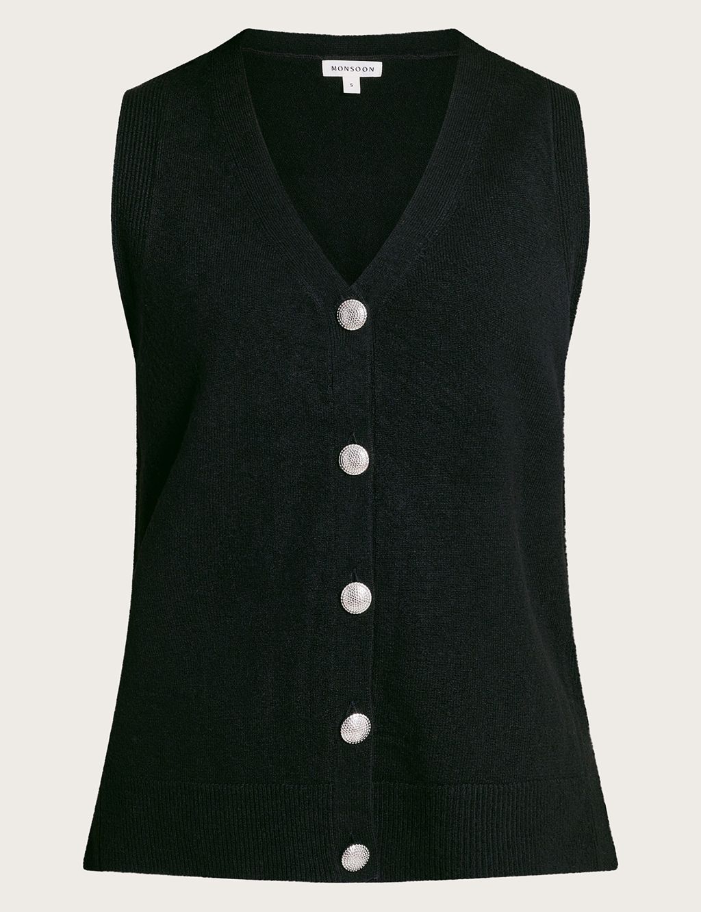 Button Through Knitted Vest