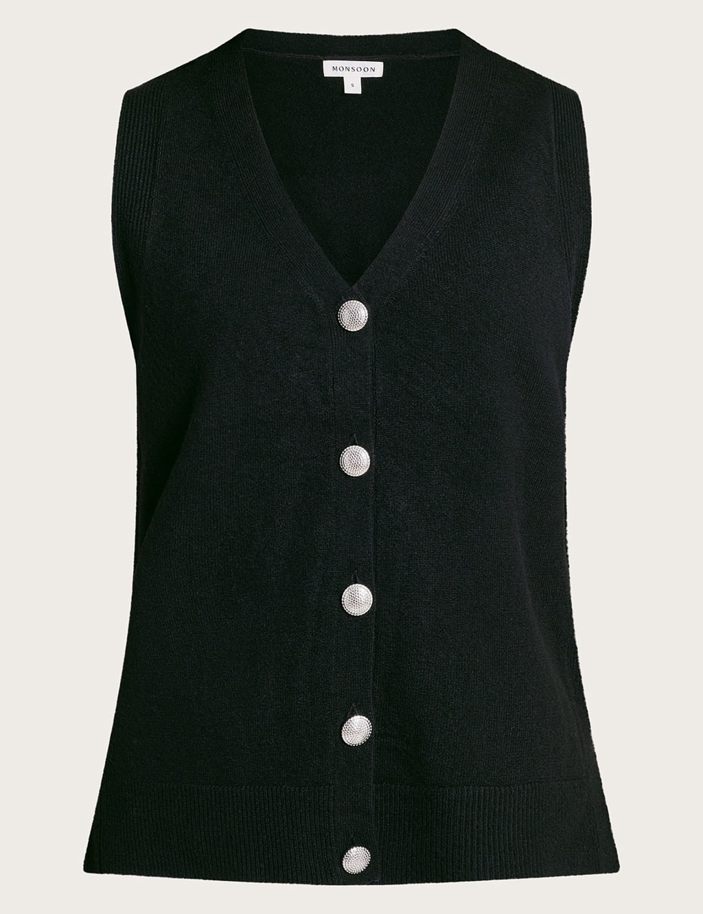 Button Through Knitted Vest