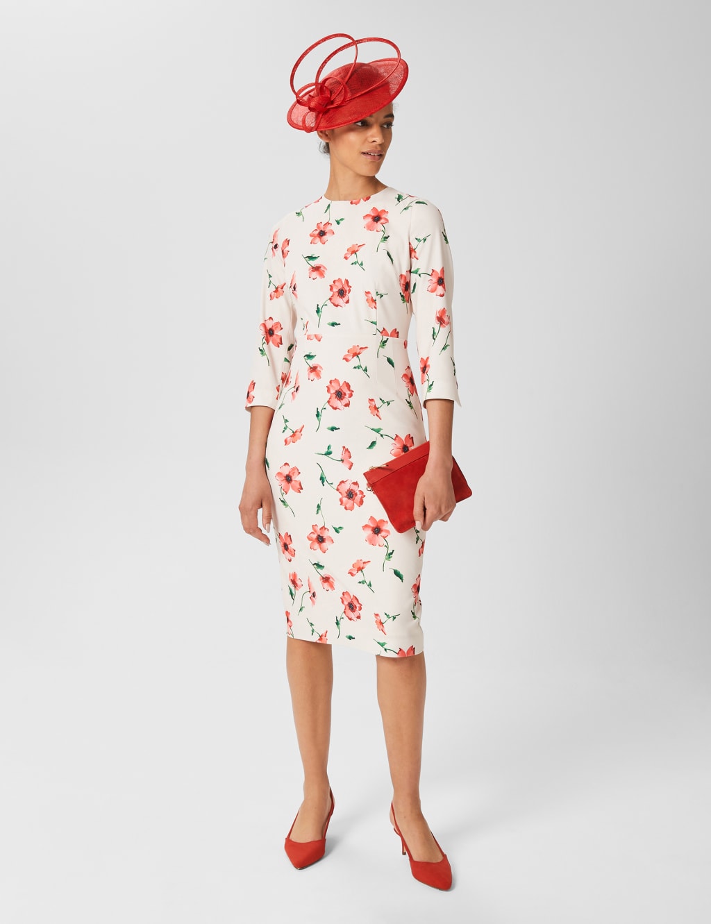 Floral Round Neck Midi Shift Dress image 5