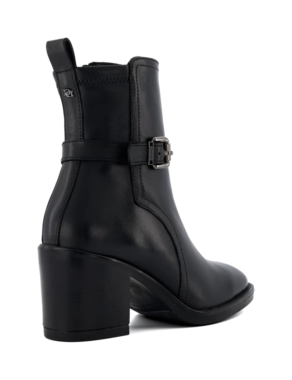 Leather Chelsea Buckle Block Heel Boots image 3