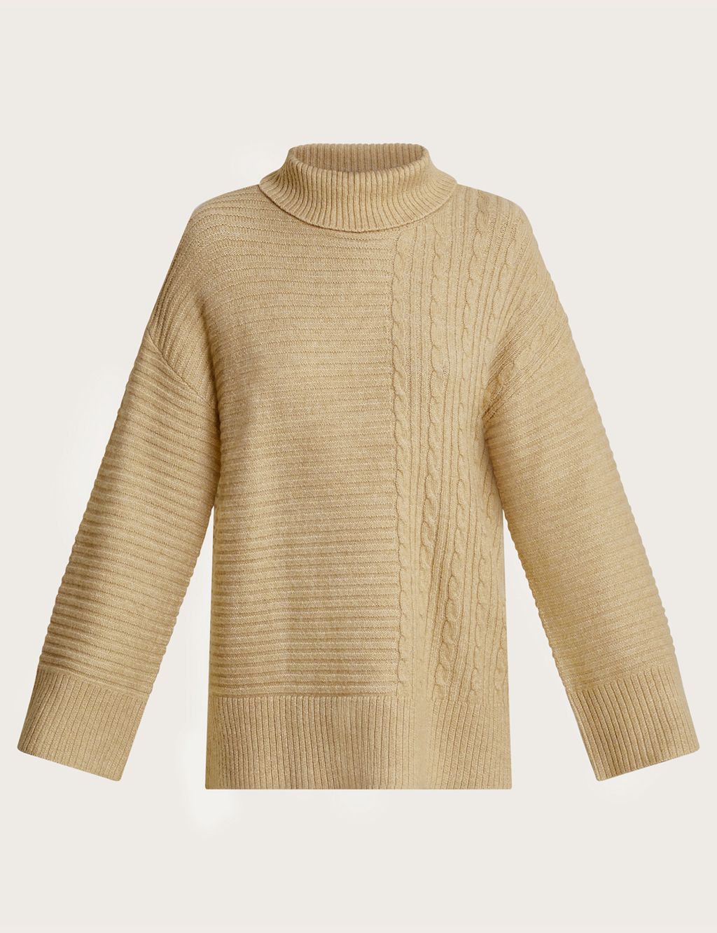 Ribbed Roll Neck Button Detail Jumper image 2