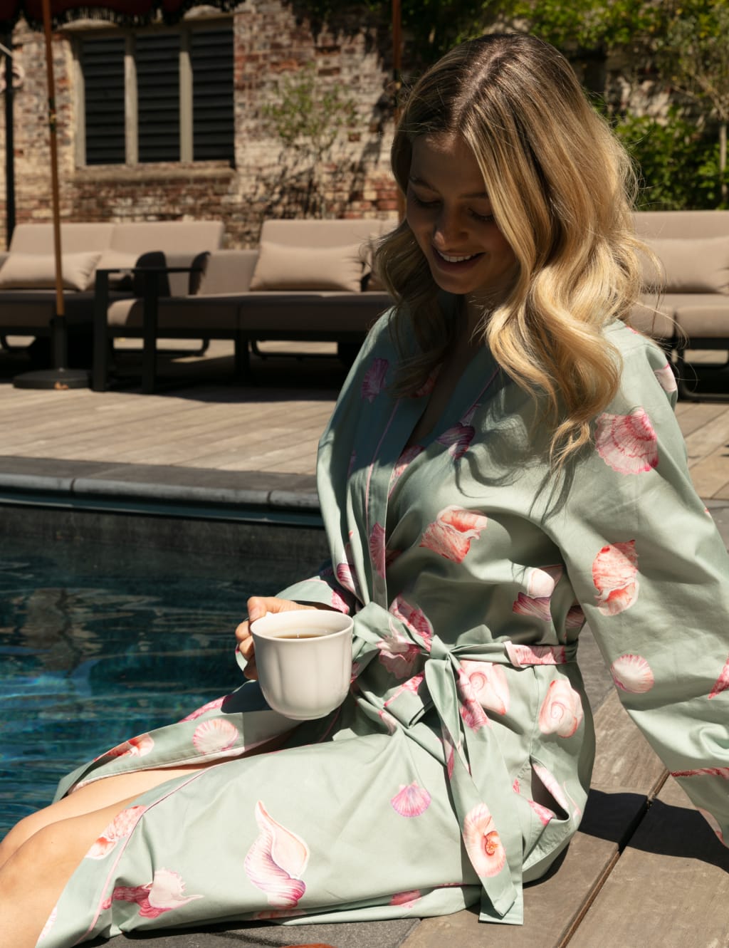 Cotton Modal Shell Short Dressing Gown image 2