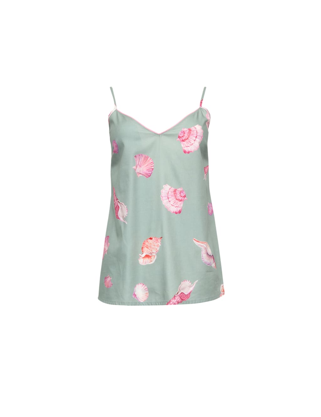 Cotton Modal Shell Print Cami Top image 2