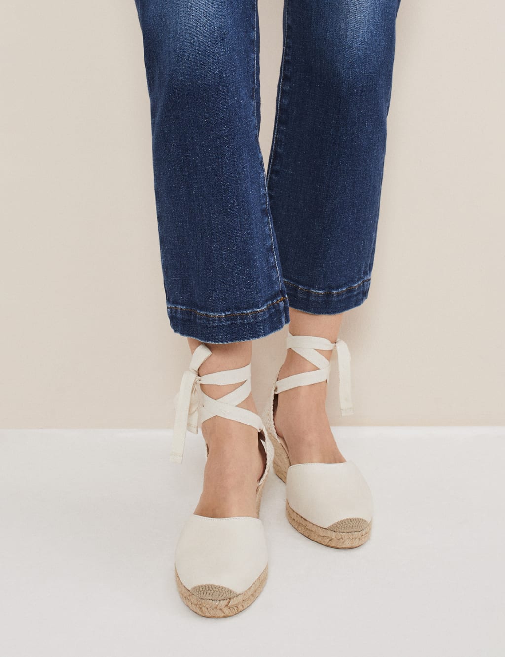 Suede Ankle Strap Wedge Espadrilles image 3
