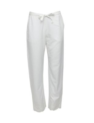 Cyberjammies Womens Cotton Modal Broderie Pyjama Bottoms - 10 - White, White