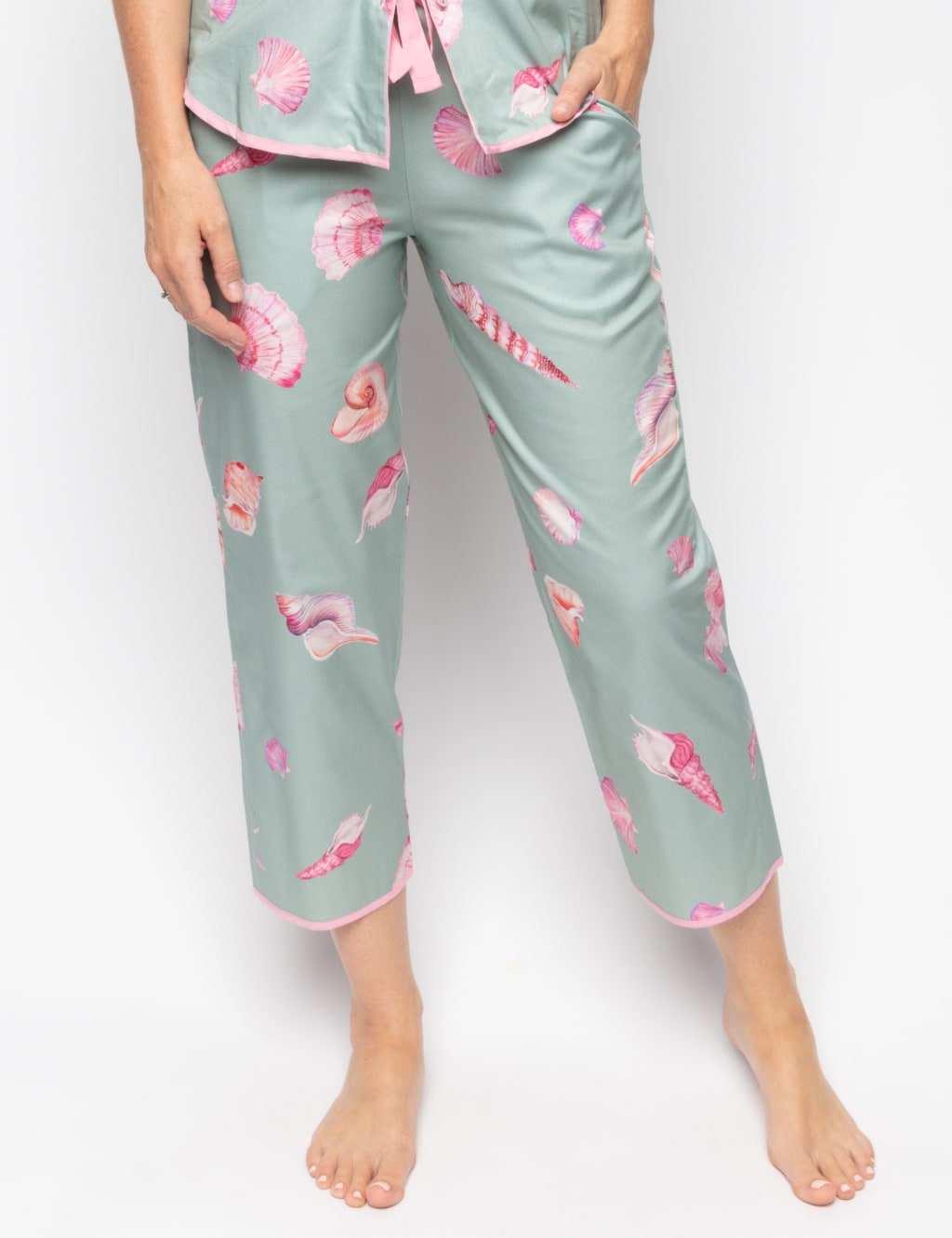 Cotton Modal Shell Print Pyjama Bottoms image 1