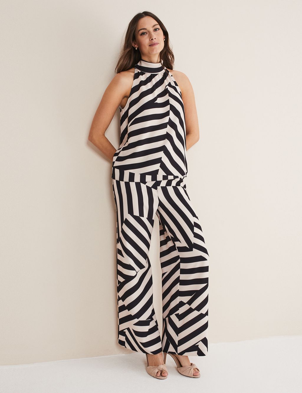 Striped Wide Leg Trousers image 2