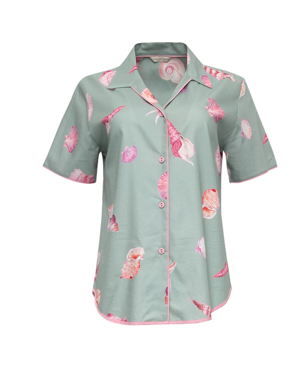 Cotton Modal Shell Print Pyjama Top image 2