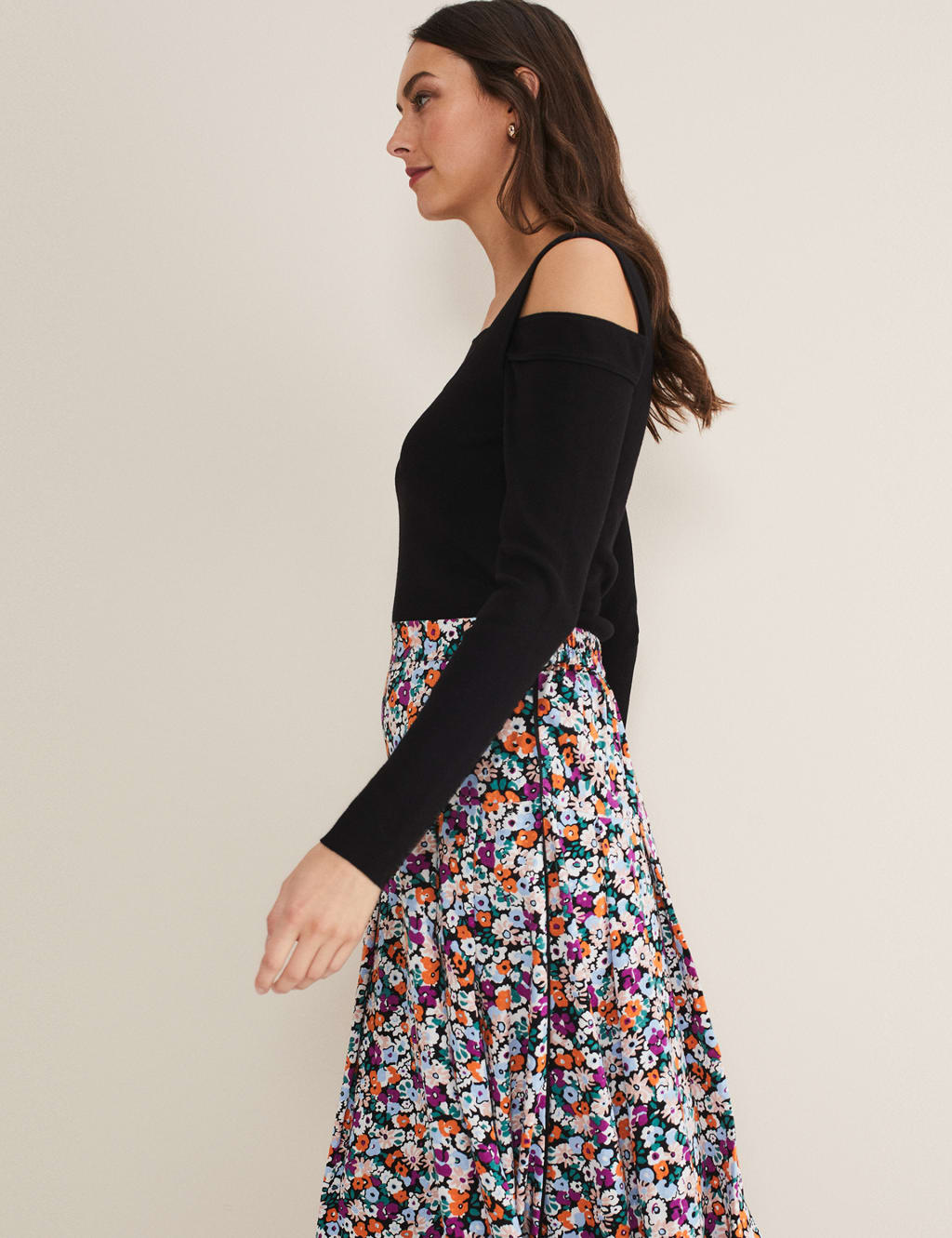 Floral Pleated Midi Skirt image 5