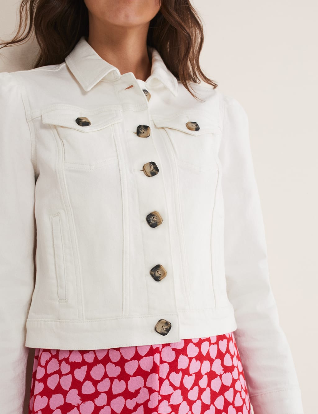 Denim Collared Jacket image 2