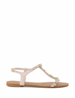 Jewelled Strappy Flat Sandals | Dune London | M&S