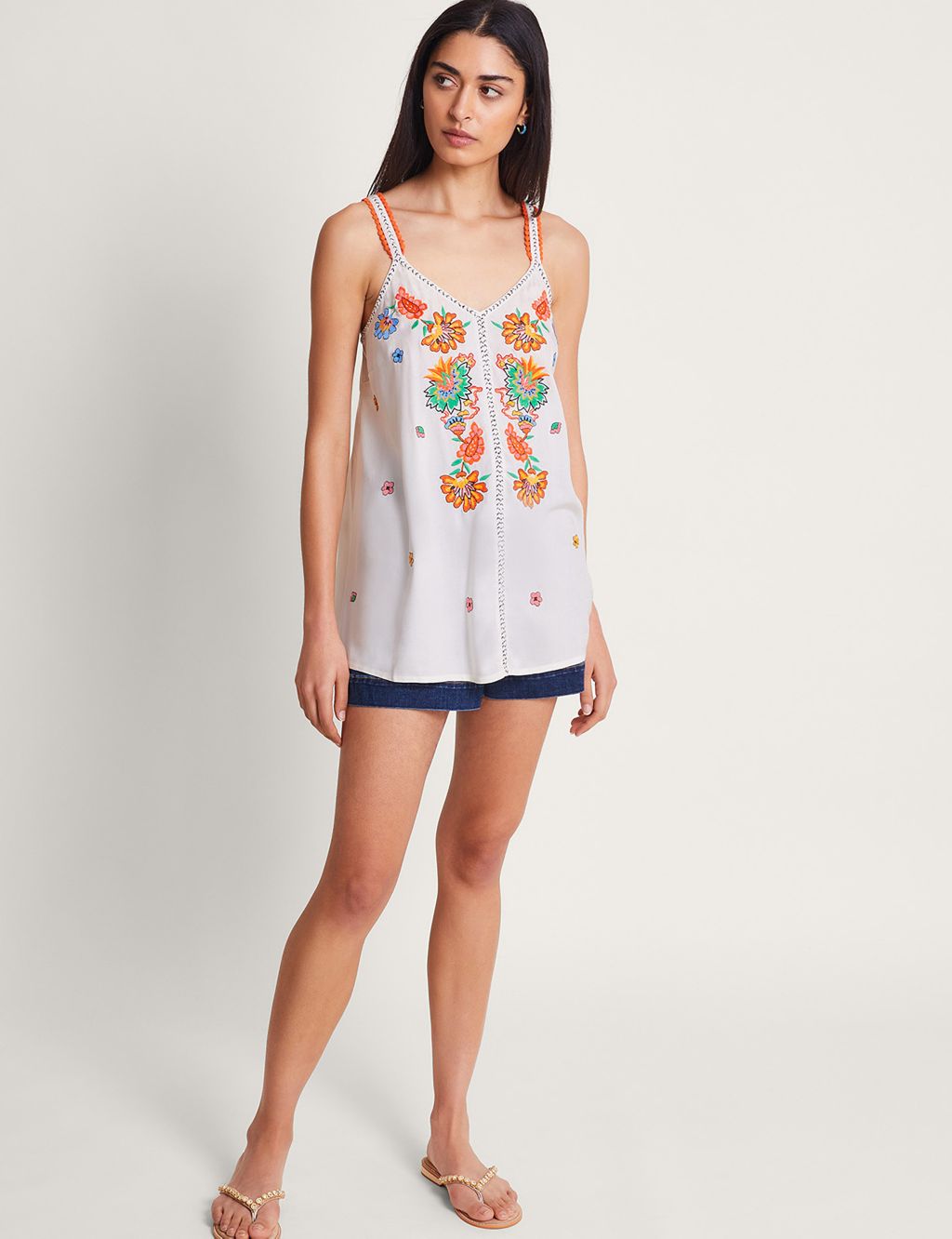 Floral Embroidered Cami Top image 4
