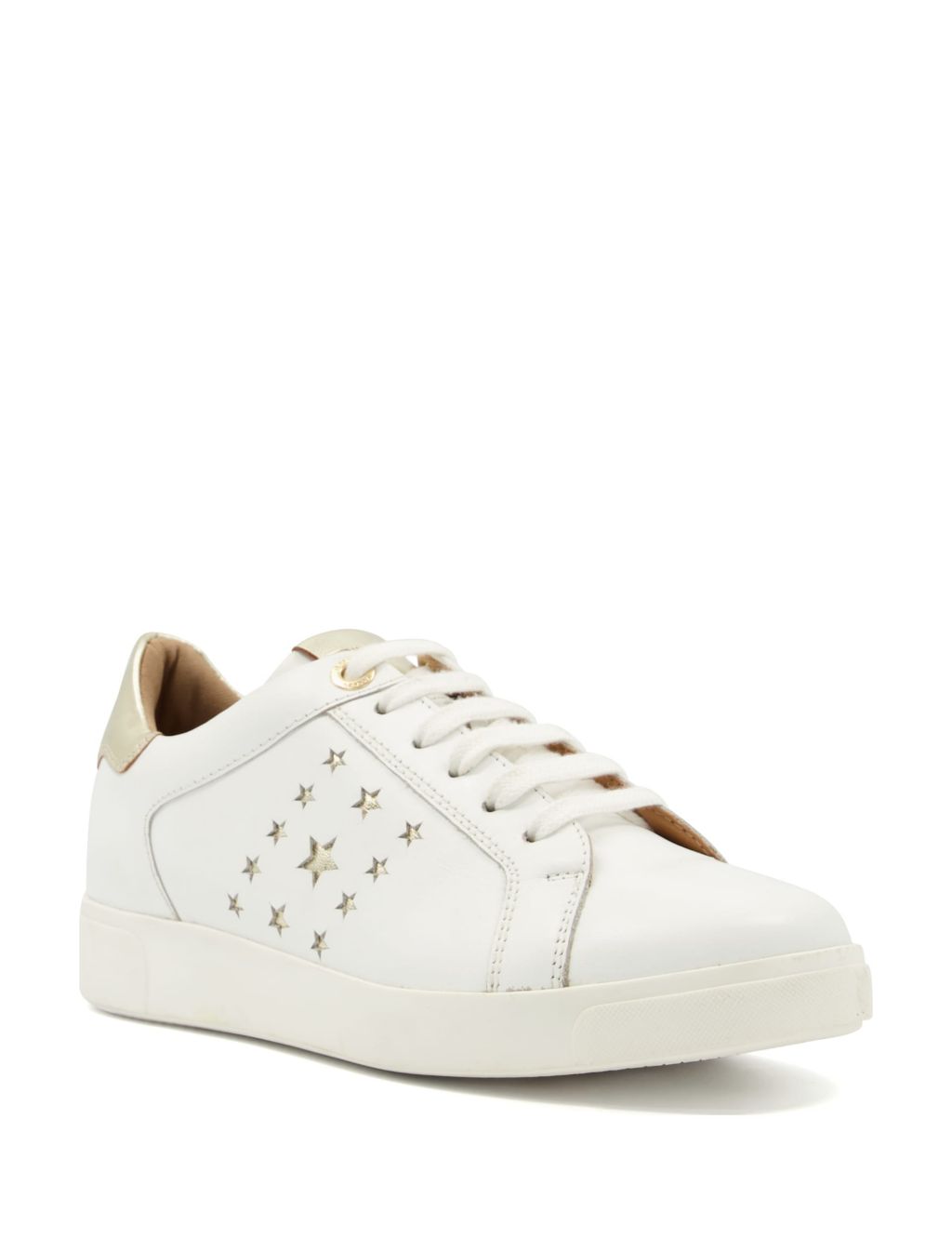 Leather Lace Up Star Trainers image 2