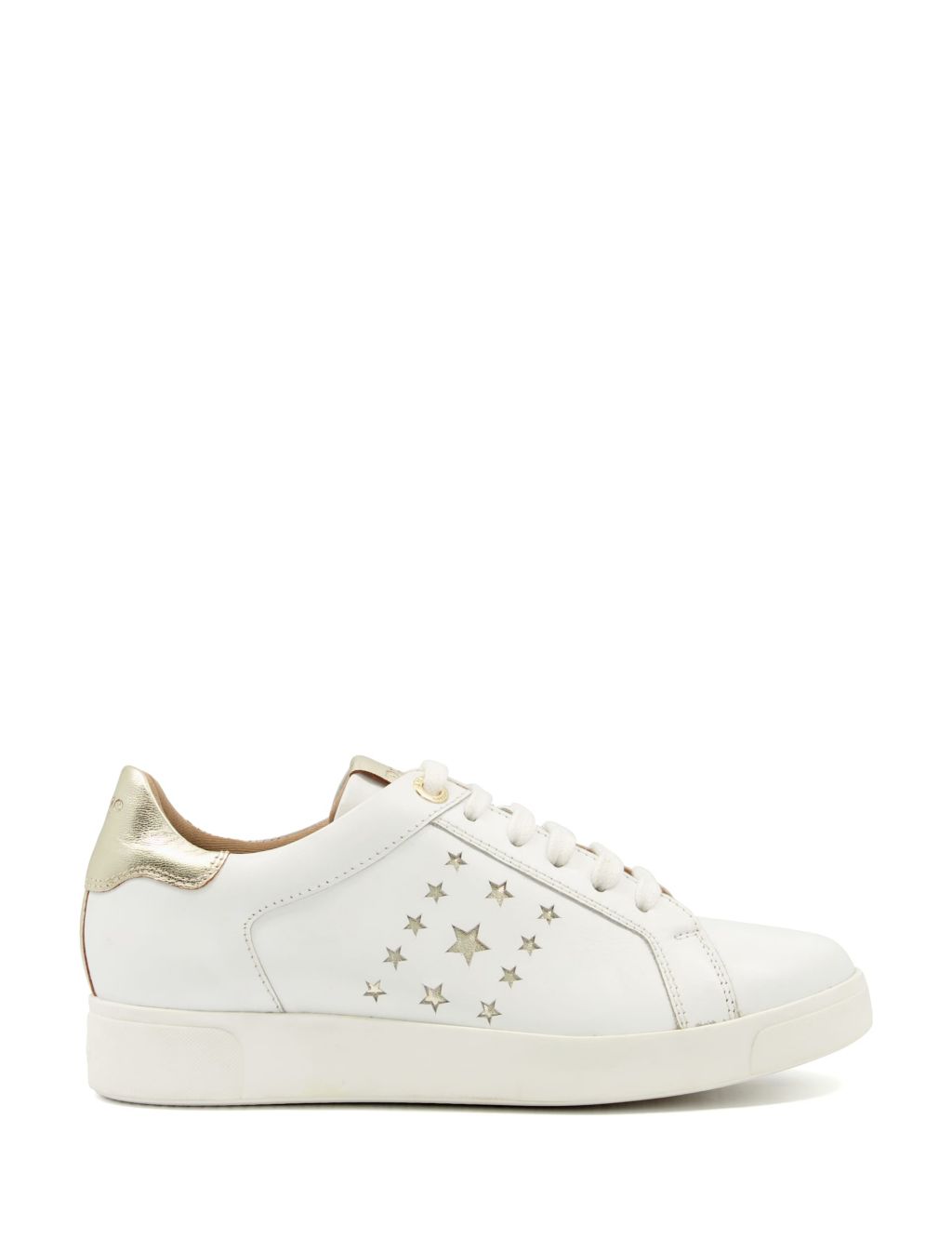 Leather Lace Up Star Trainers image 1