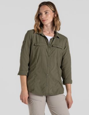 Craghoppers Women's Collared Utility Shirt - 14 - Green, Green