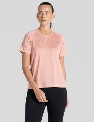 Craghoppers Womens Striped T-Shirt - 8 - Pink, Pink