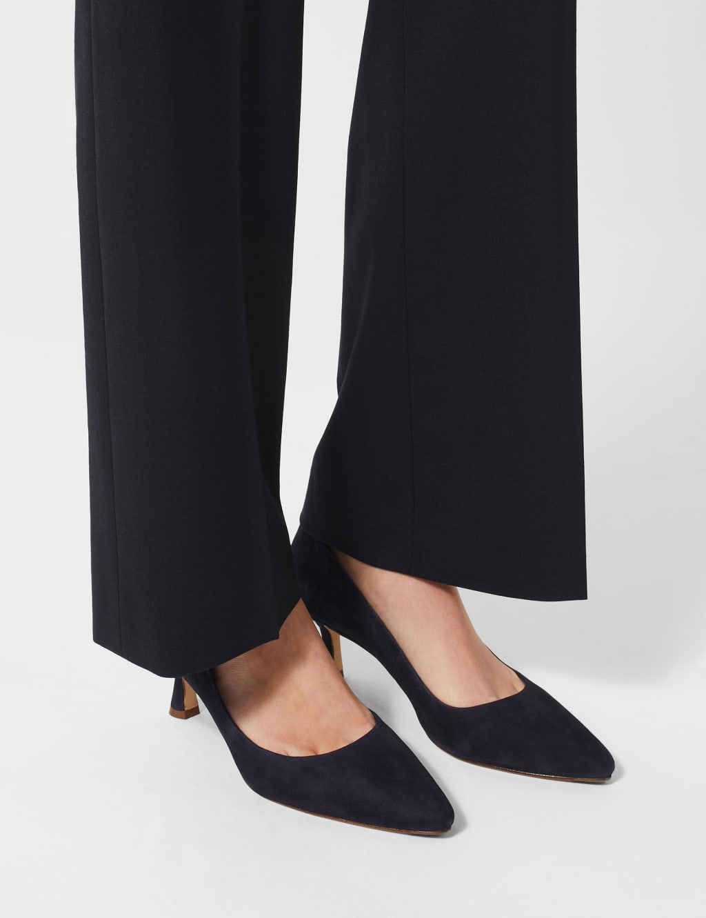 Suede Slip On Kitten Heel Court Shoes image 5