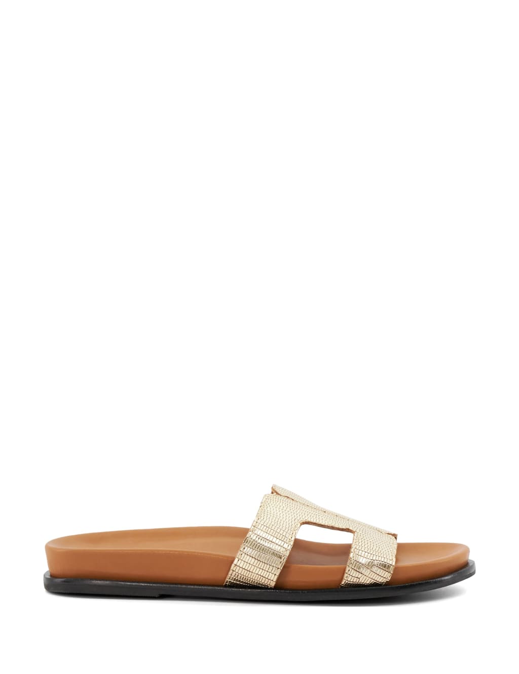 Leather Footbed Sliders