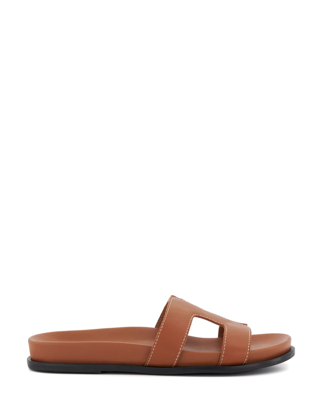 Leather Footbed Sliders