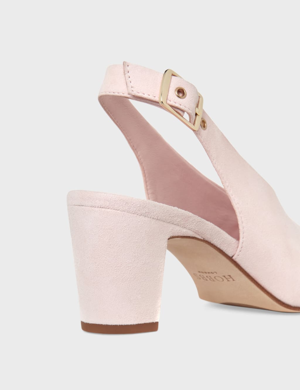 Suede Buckle Block Heel Slingback Sandals image 3