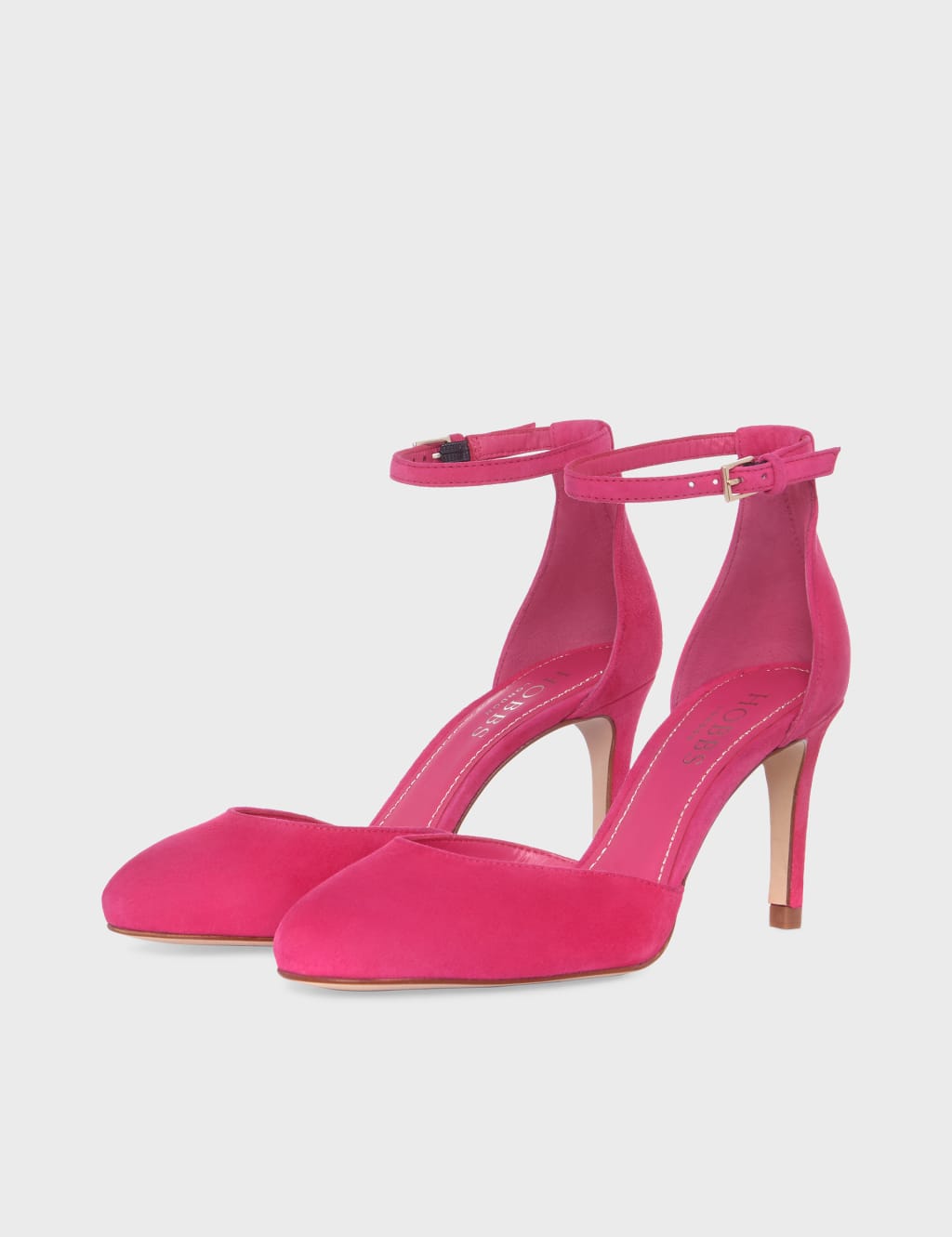Suede Ankle Strap Stiletto Heel Court Shoes image 2