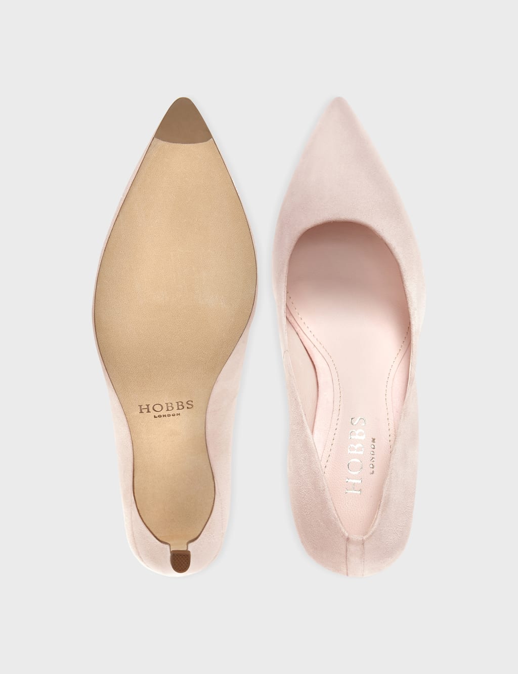 Suede Kitten Heel Pointed Court Shoes image 3