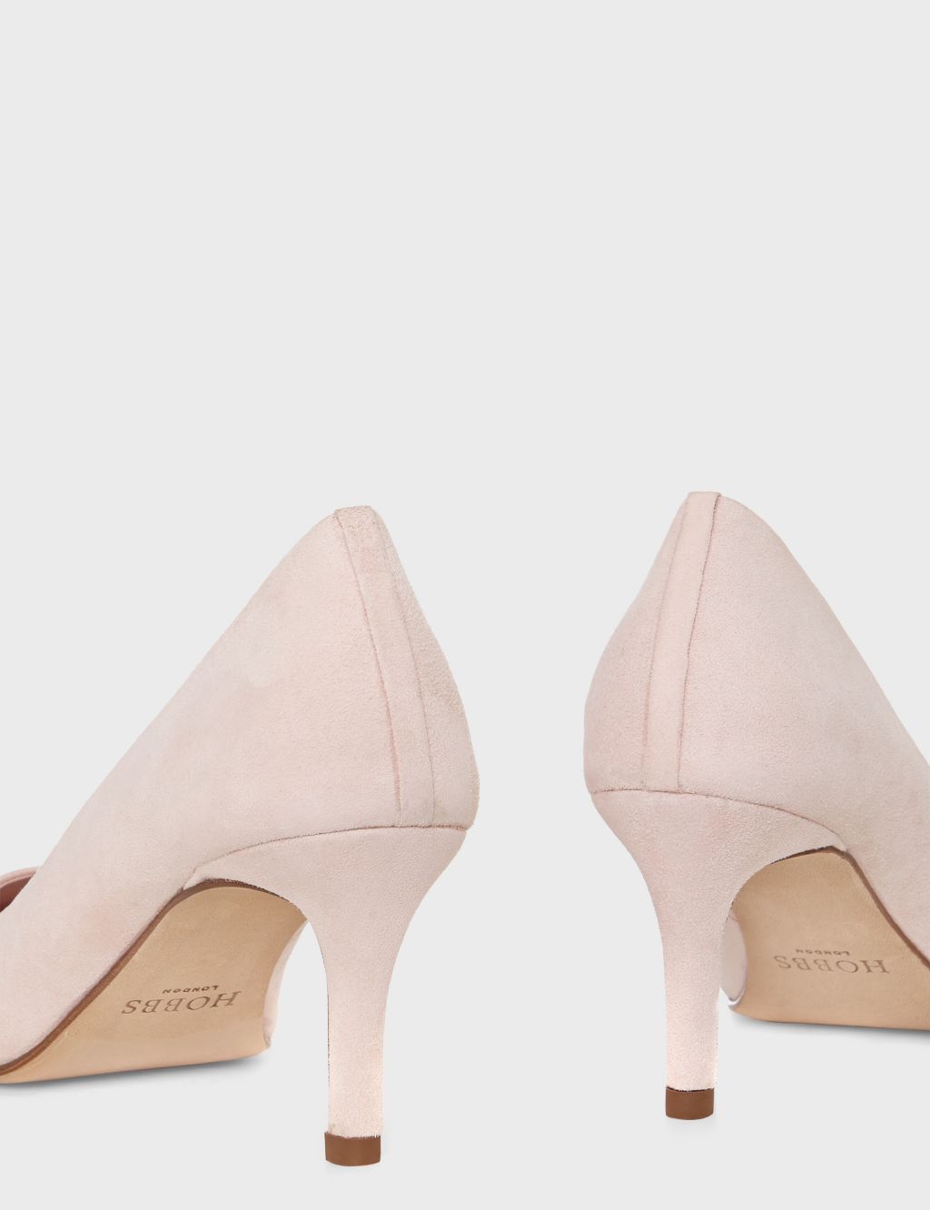 Suede Kitten Heel Pointed Court Shoes image 4
