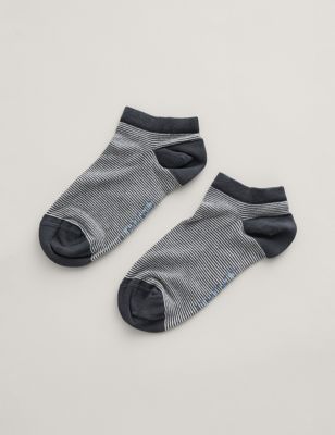 Seasalt Cornwall Women's Striped Socks - Grey Mix, Grey Mix