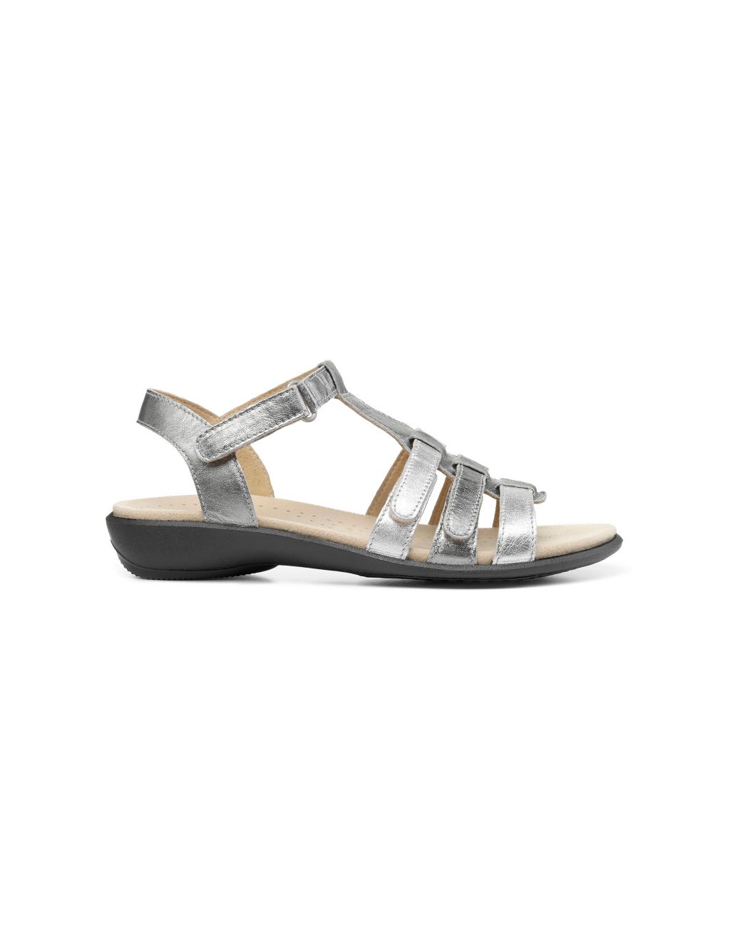 Sol Wide Fit Leather Metallic Sandals image 1
