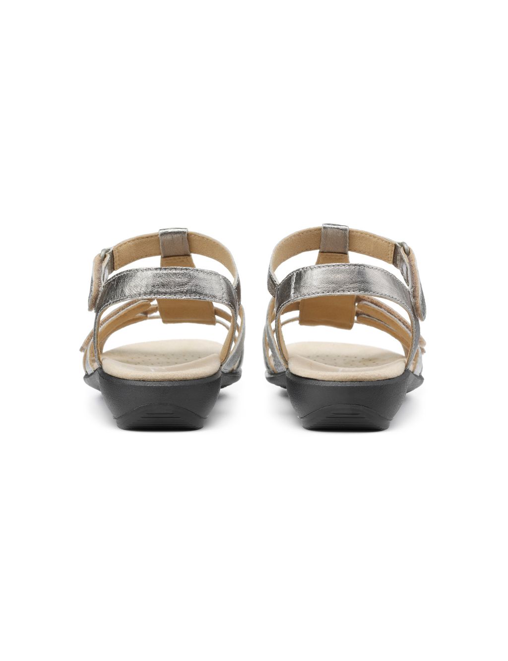 Sol Wide Fit Leather Metallic Sandals image 3