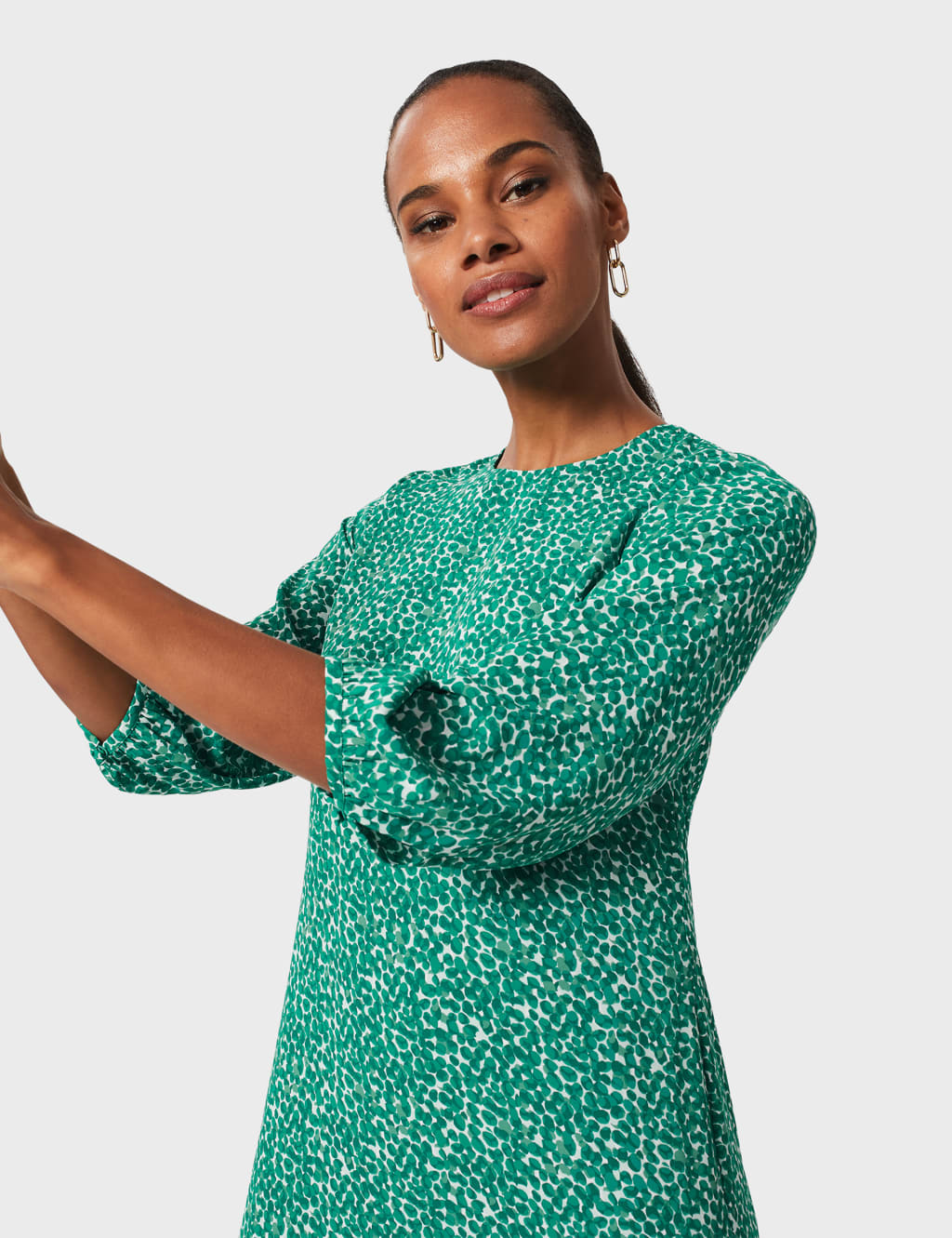 Printed Mini Swing Dress image 2