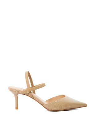 Dune London Womens Sparkle Stiletto Heel Pointed Court Shoes - 6 - Blush, Blush,Gold,Navy