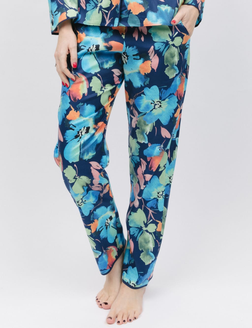 Cotton Modal Floral Pyjama Bottoms image 1