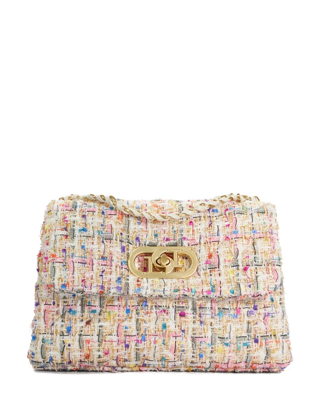 Premium Tweed Quilted Shoulder Bag
