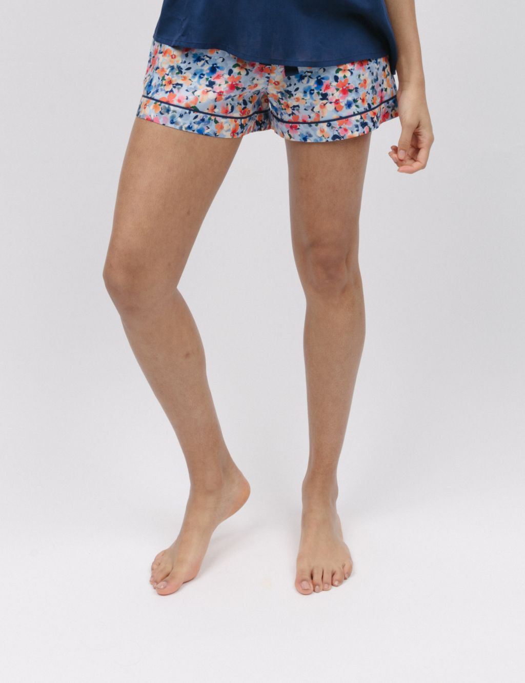 Cotton Modal Ditsy Floral Pyjama Shorts image 1
