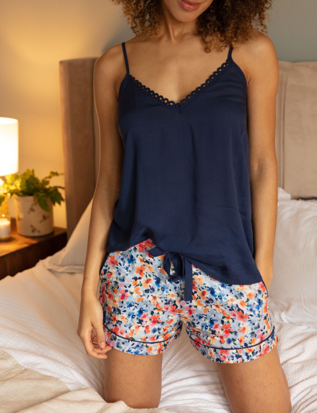 Cotton Modal Ditsy Floral Pyjama Shorts image 2
