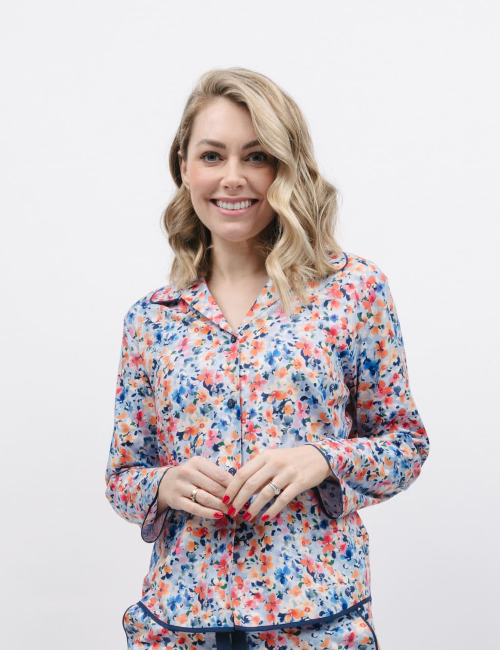 Cotton Modal Ditsy Floral Pyjama Top image 1