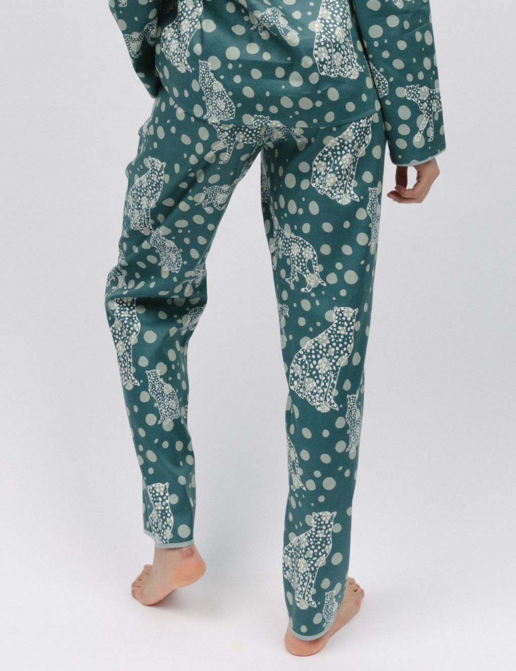Cotton Modal Leopard Print Pyjama Bottoms image 3