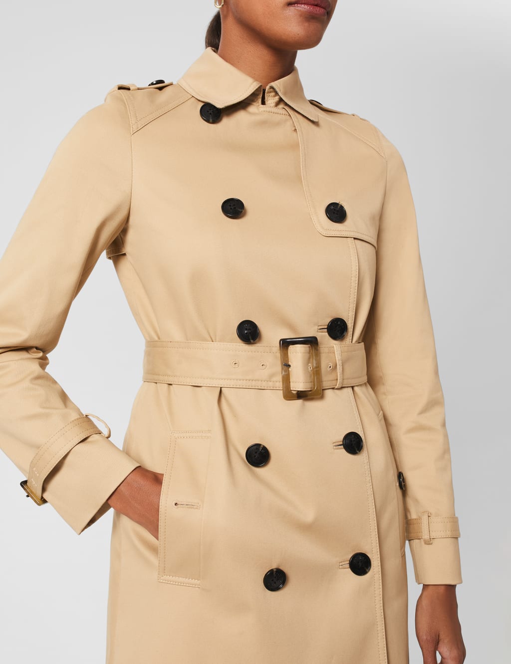 Cotton Rich Belted Trench Coat image 2