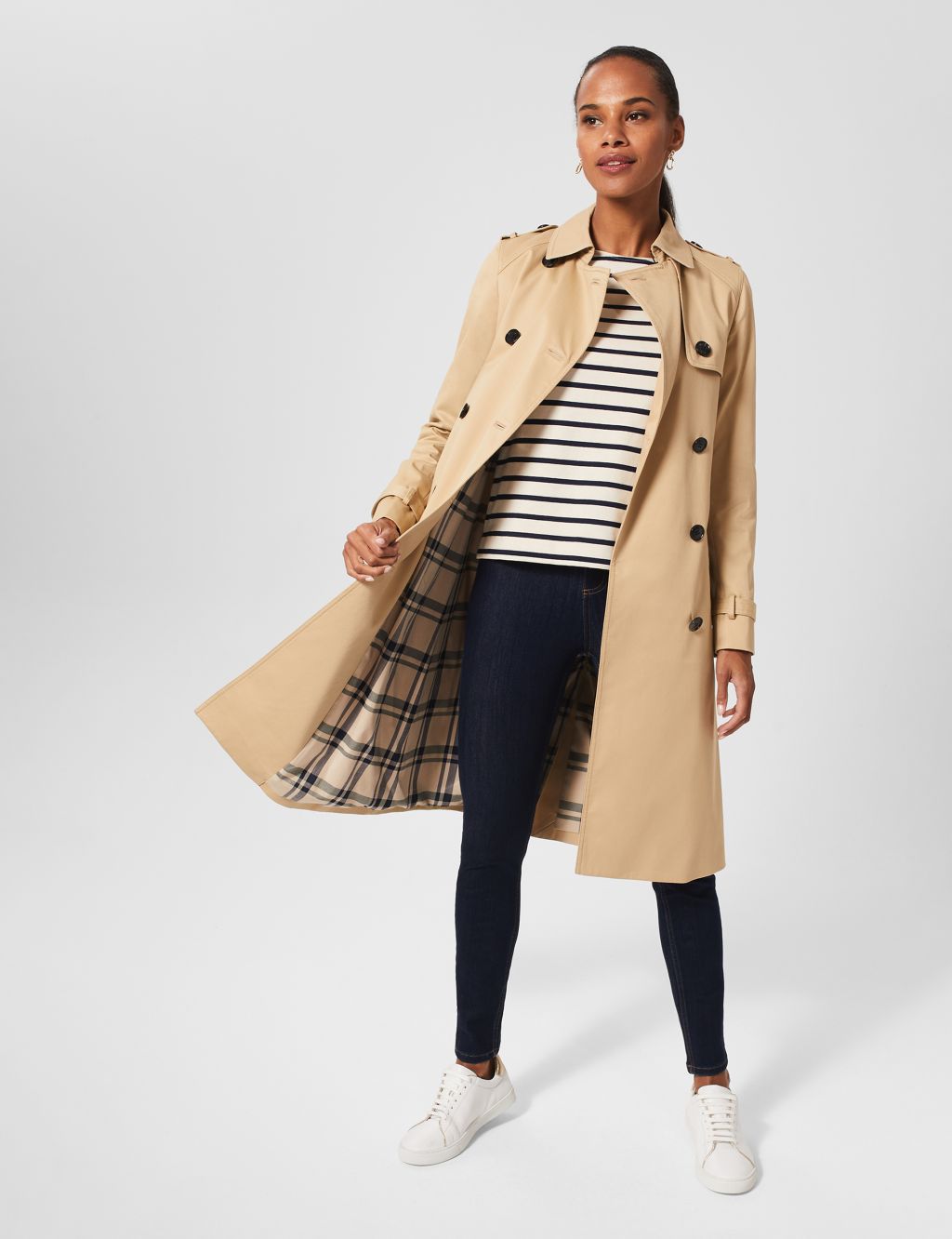 Cotton Rich Belted Trench Coat image 4