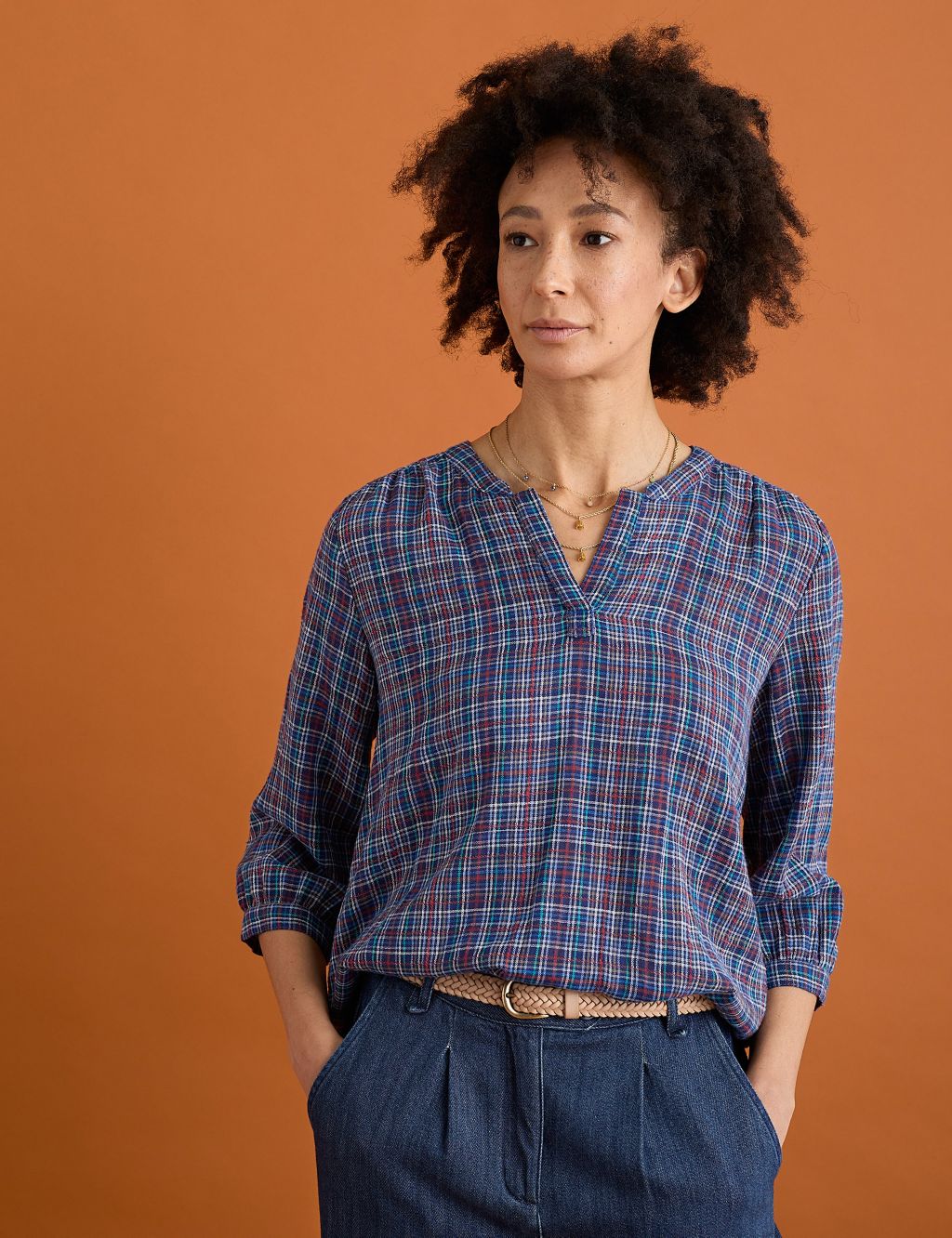 Pure Cotton Checked Top image 2