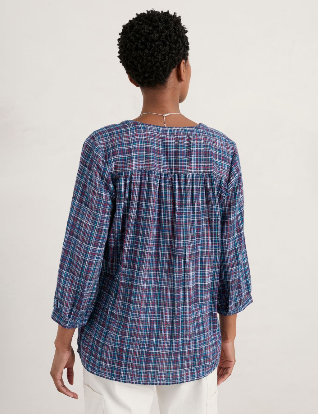 Pure Cotton Checked Top image 4