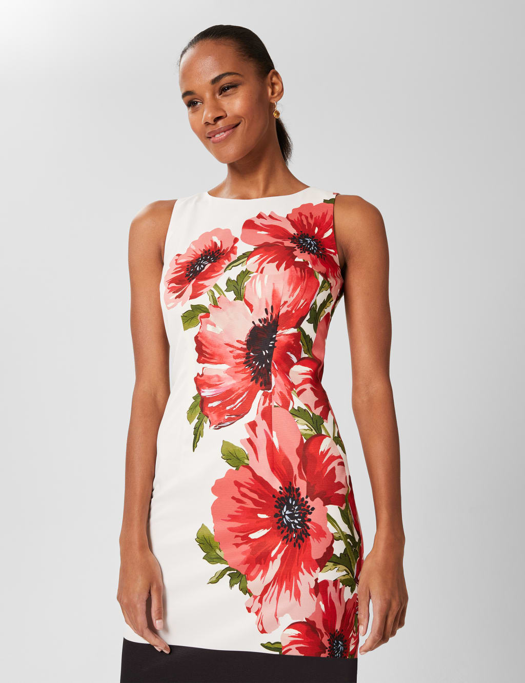 Floral Round Neck Sleeveless Bodycon Dress image 2