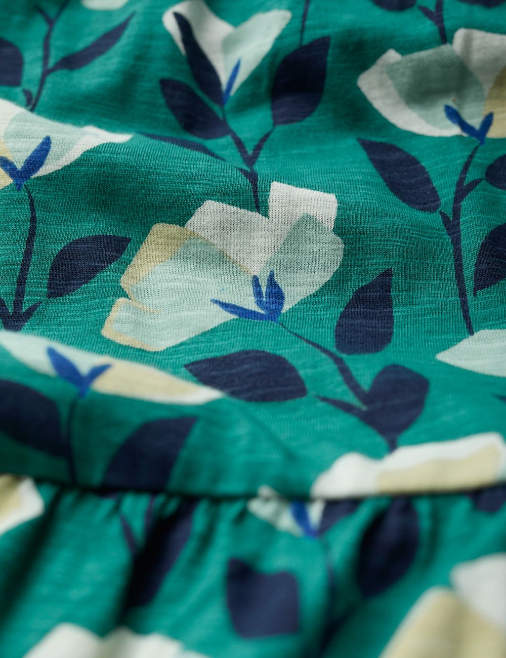 Organic Cotton Floral Midi Waisted Dress image 5