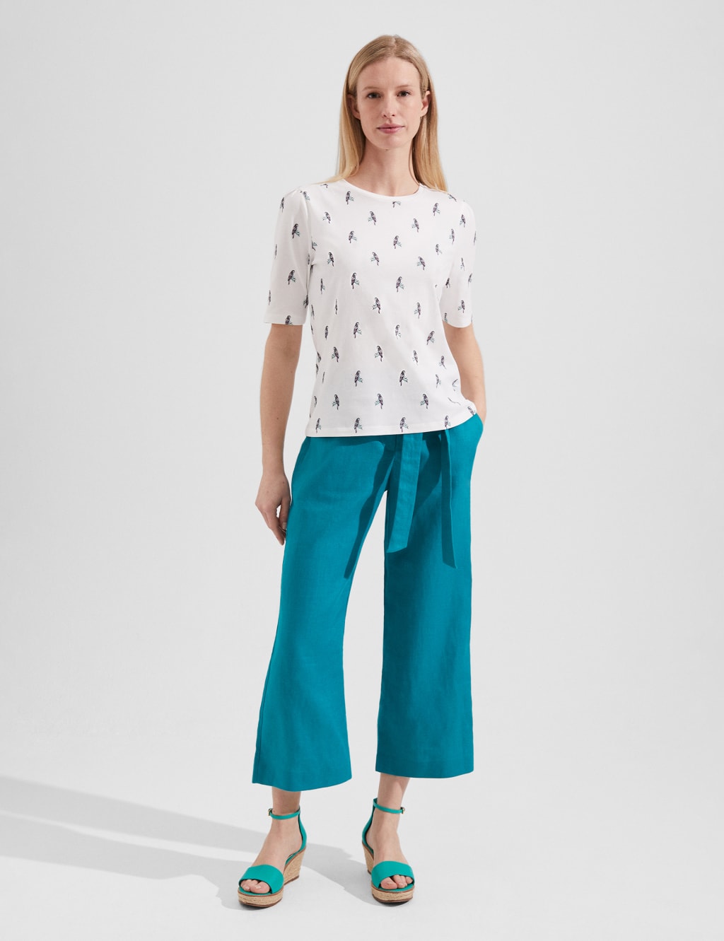 Pure Cotton Bird Print T-Shirt image 4