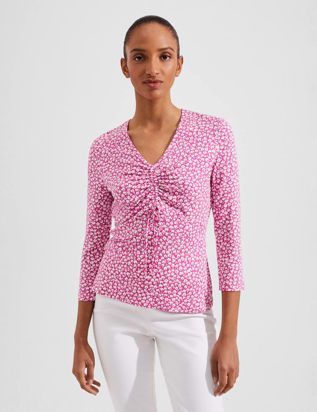 Floral Tie Front Top image 1