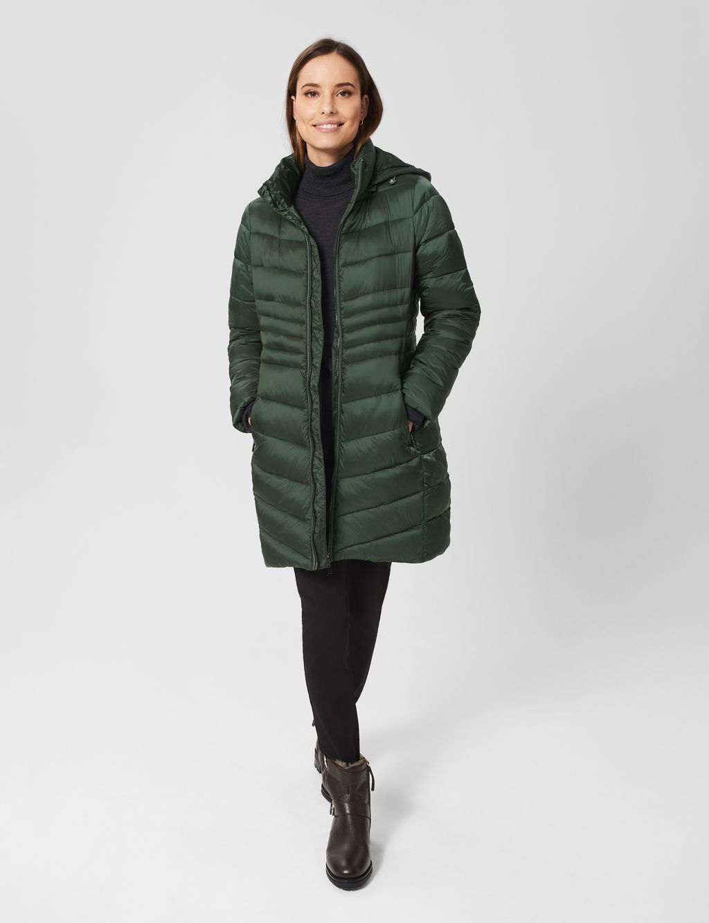 Quilted Hooded Puffer Coat image 1