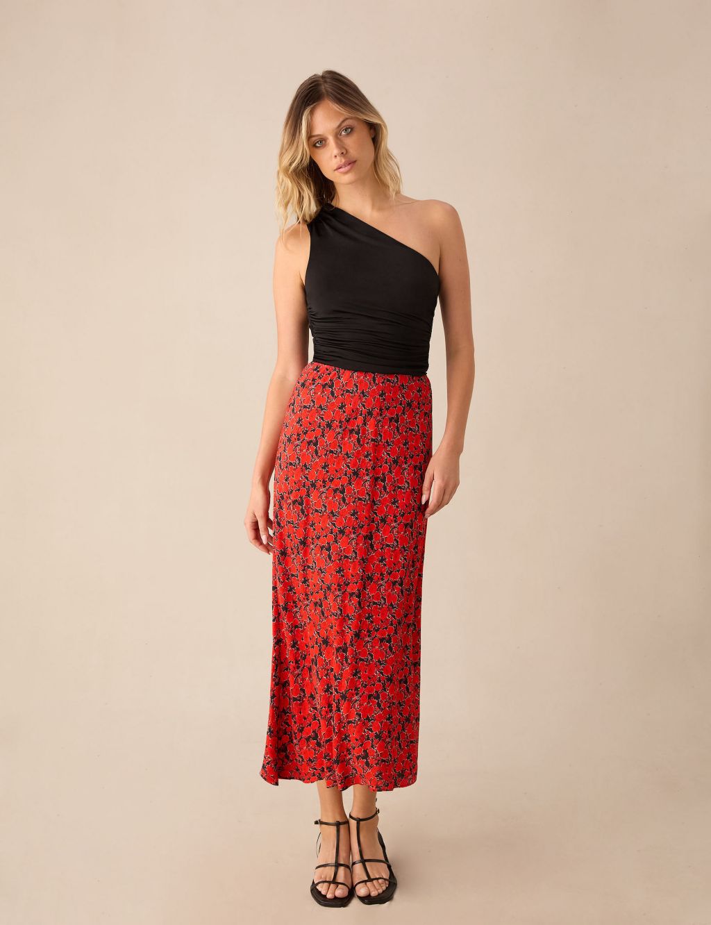 Floral Maxi Slip Skirt