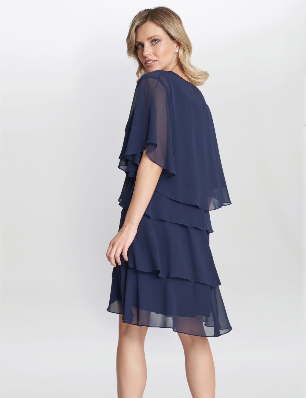Chiffon Embellished Tiered Dress & Jacket image 3