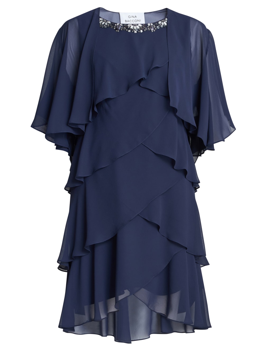 Chiffon Embellished Tiered Dress & Jacket image 2